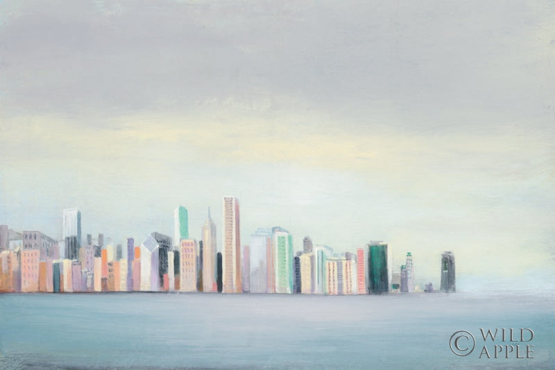 Reproduction of New York Skyline Blue Crop by Julia Purinton - Wall Decor Art