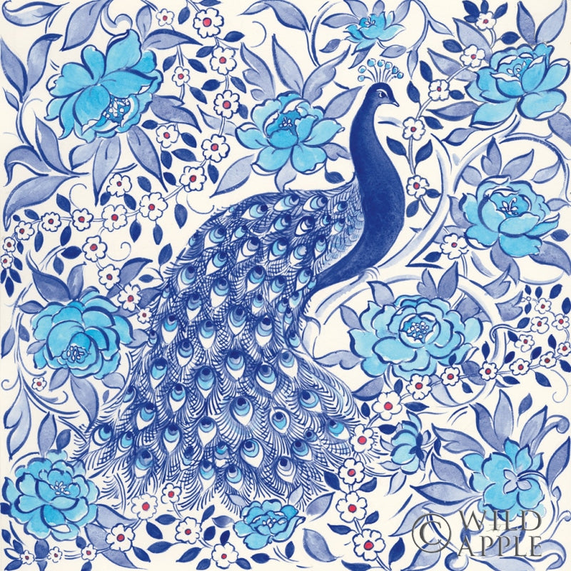 Reproduction of Peacock Garden III by Miranda Thomas - Wall Decor Art