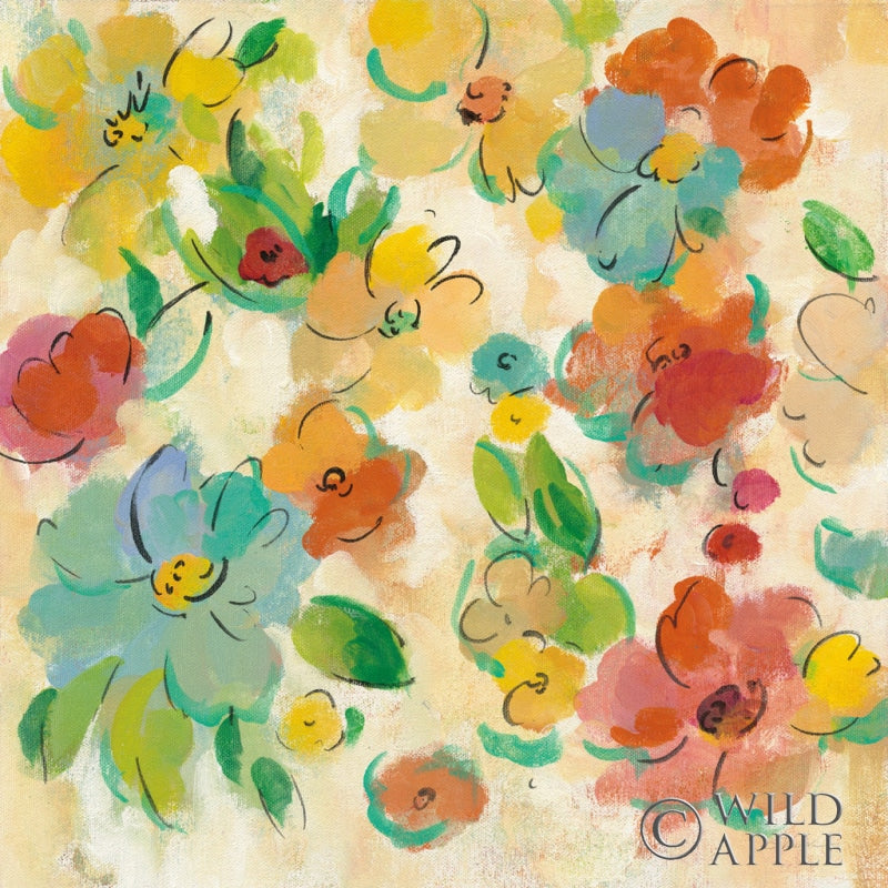 Reproduction of Playful Floral Trio II by Silvia Vassileva - Wall Decor Art