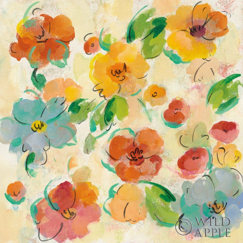 Reproduction of Playful Floral Trio III by Silvia Vassileva - Wall Decor Art