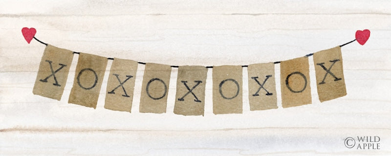 Reproduction of Rustic Valentine Banner I by Kathleen Parr McKenna - Wall Decor Art