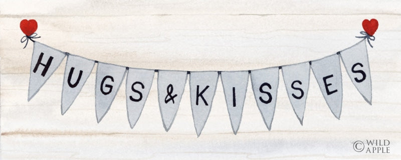 Reproduction of Rustic Valentine Banner IV by Kathleen Parr McKenna - Wall Decor Art