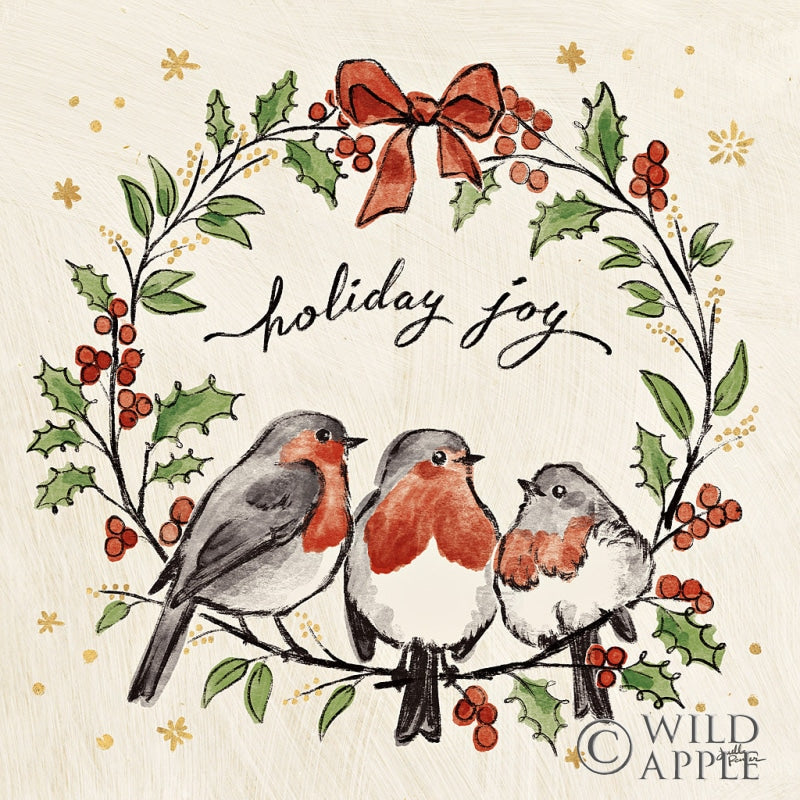 Reproduction of Christmas Lovebirds IV by Janelle Penner - Wall Decor Art