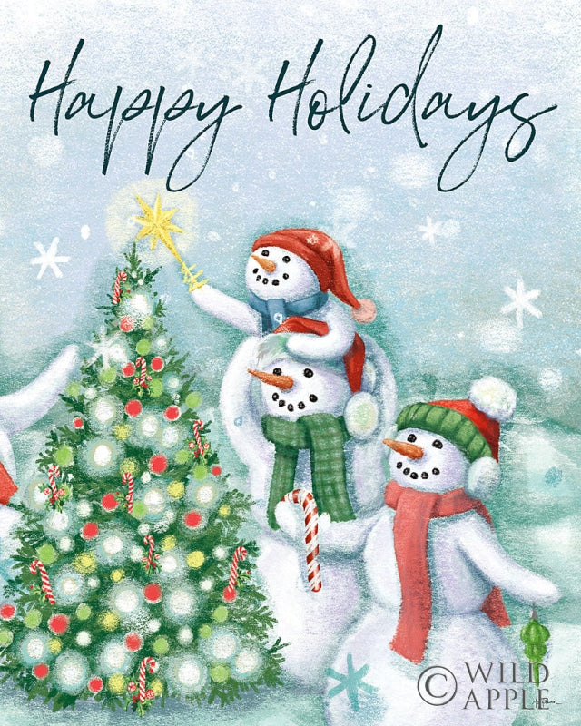 Reproduction of Classic Snowmen VI by Mary Urban - Wall Decor Art