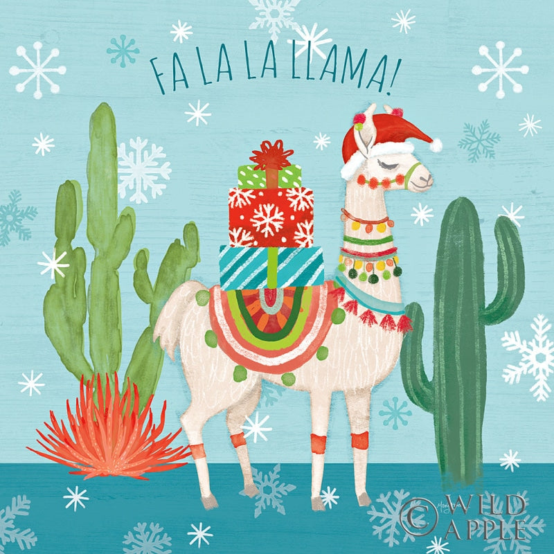Reproduction of Lovely Llamas Christmas II by Mary Urban - Wall Decor Art