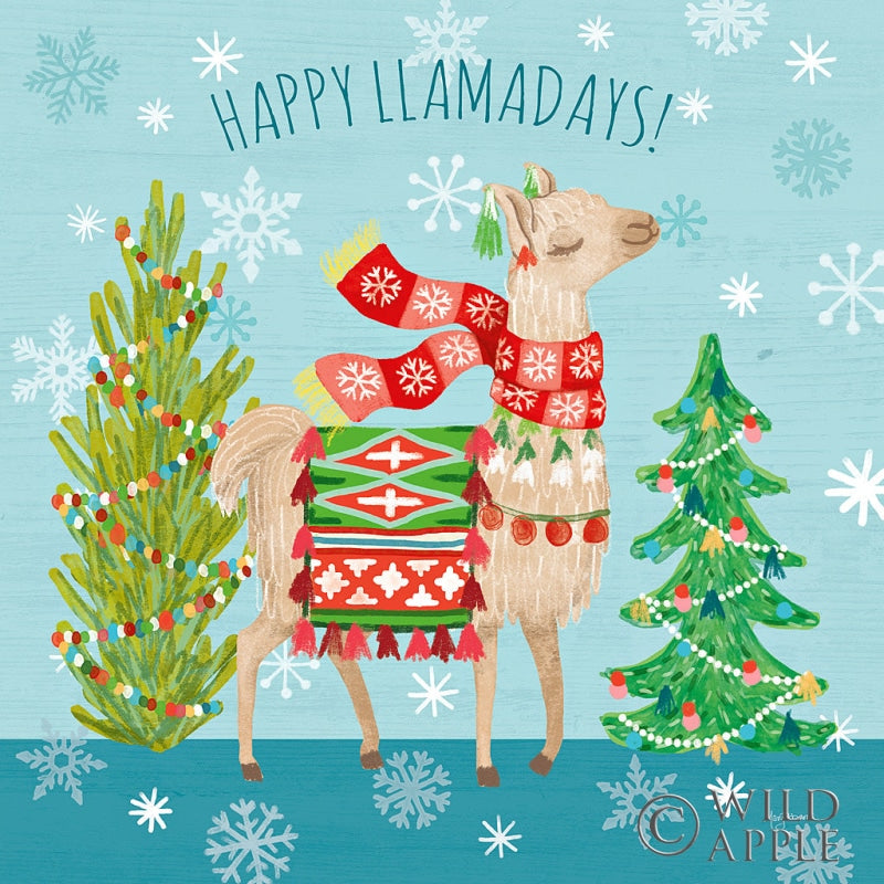 Reproduction of Lovely Llamas Christmas XI by Mary Urban - Wall Decor Art