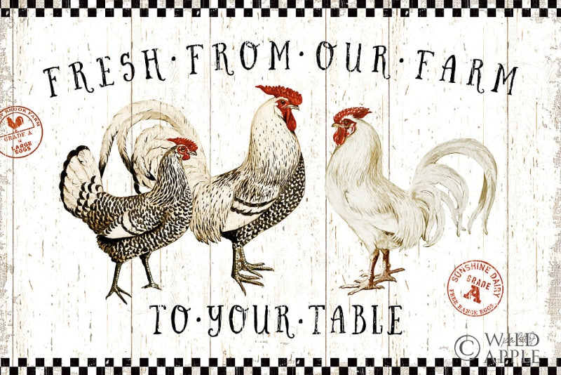 Reproduction of Free Range Fresh I by Katie Pertiet - Wall Decor Art