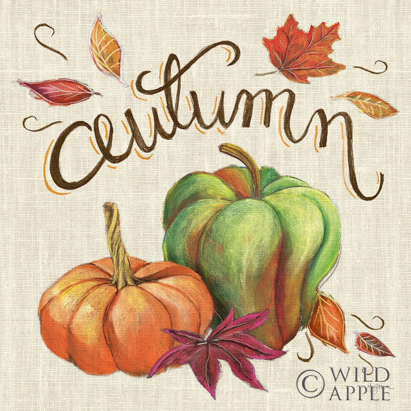 Reproduction of Autumn Harvest I Linen by Mary Urban - Wall Decor Art