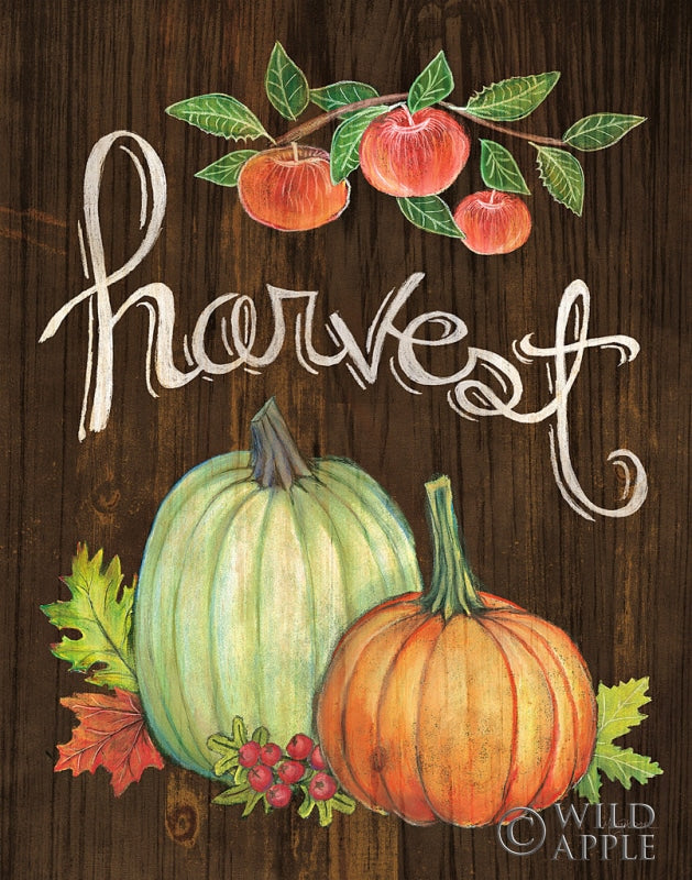 Reproduction of Autumn Harvest IV Walnut by Mary Urban - Wall Decor Art