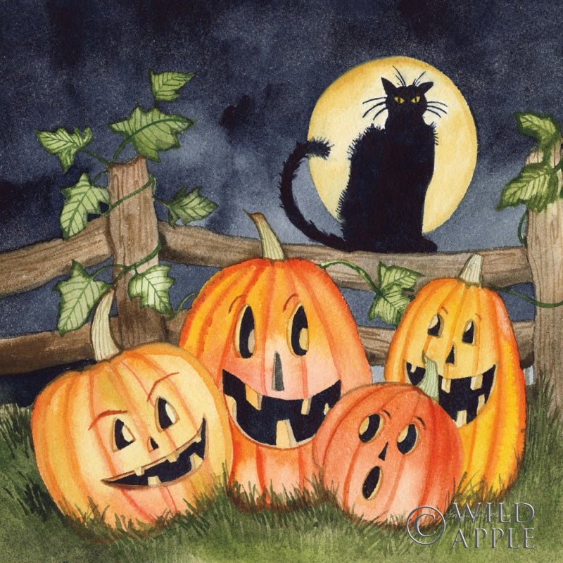 Reproduction of Haunting Halloween Night I No Border by Kathleen Parr McKenna - Wall Decor Art