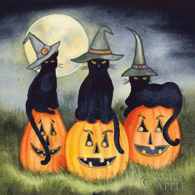 Reproduction of Haunting Halloween Night II No Border by Kathleen Parr McKenna - Wall Decor Art