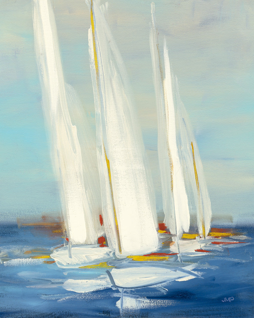 Reproduction of Summer Regatta II Red Yellow by Julia Purinton - Wall Decor Art