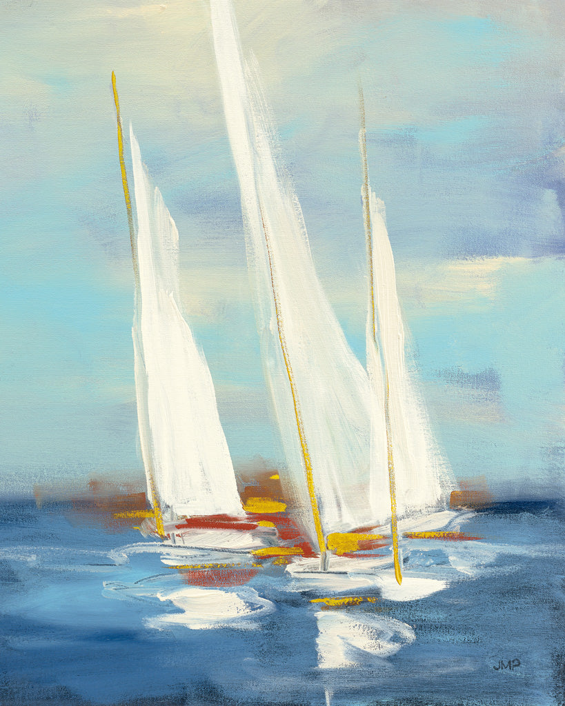 Reproduction of Summer Regatta III Red Yellow by Julia Purinton - Wall Decor Art