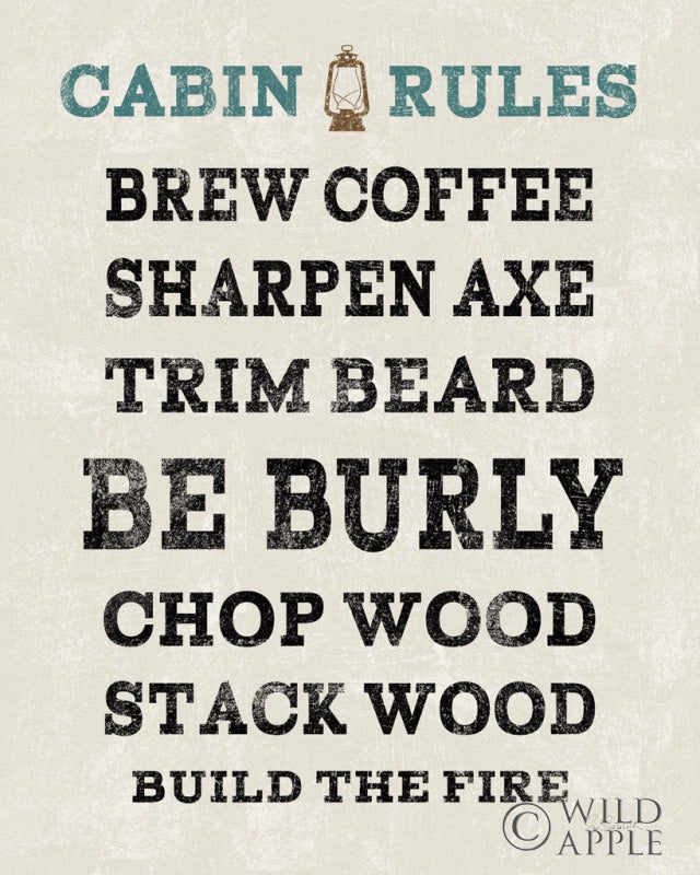 Reproduction of Cabin Life V by Sue Schlabach - Wall Decor Art