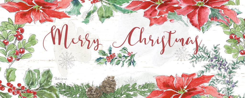 Reproduction of Farmhouse Holidays Merry Christmas by Beth Grove - Wall Decor Art