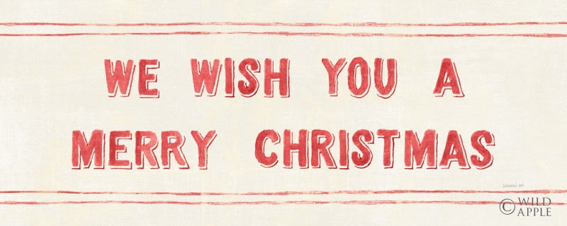 Reproduction of Floursack Holiday Bright Mery Christmas by Danhui Nai - Wall Decor Art