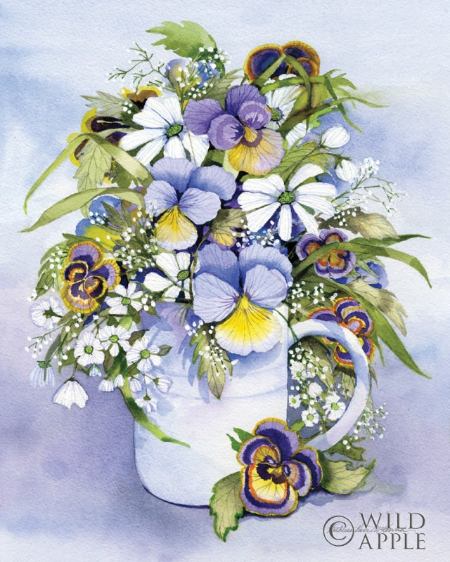Reproduction of Pansies Perfect by Kathleen Parr McKenna - Wall Decor Art