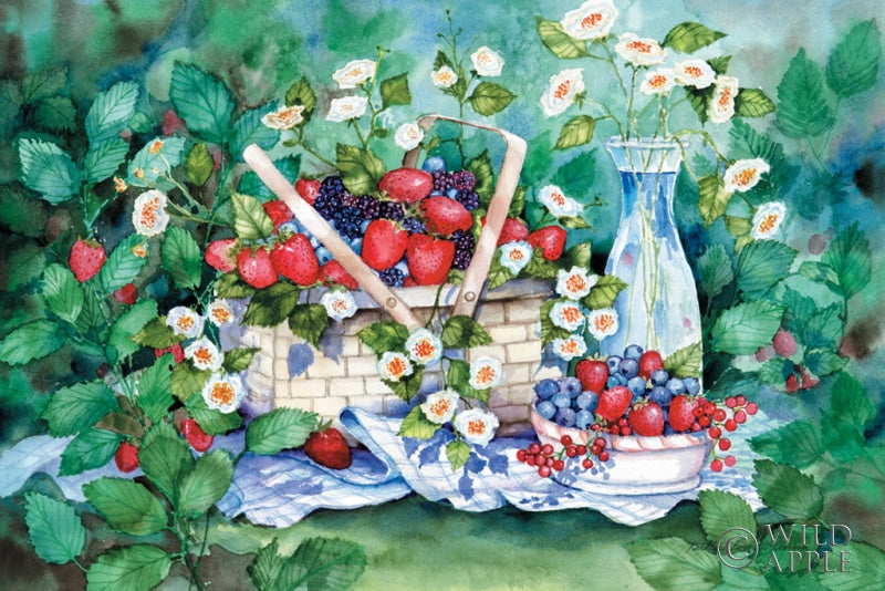 Reproduction of Strawberry Picnic by Kathleen Parr McKenna - Wall Decor Art