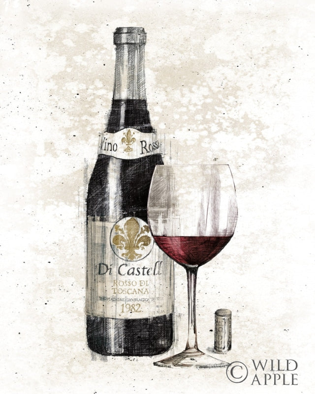 Reproduction of Pencil Wine I v2 by Avery Tillmon - Wall Decor Art