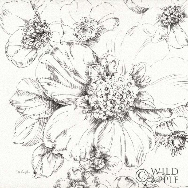 Reproduction of Summer Bloom III BW by Lisa Audit - Wall Decor Art