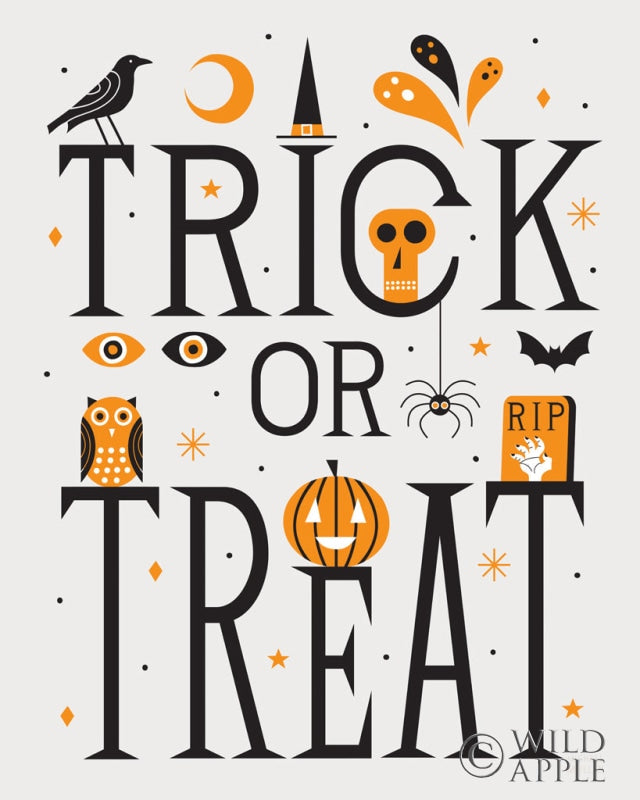 Reproduction of Festive Fright Trick or Treat I by Michael Mullan - Wall Decor Art