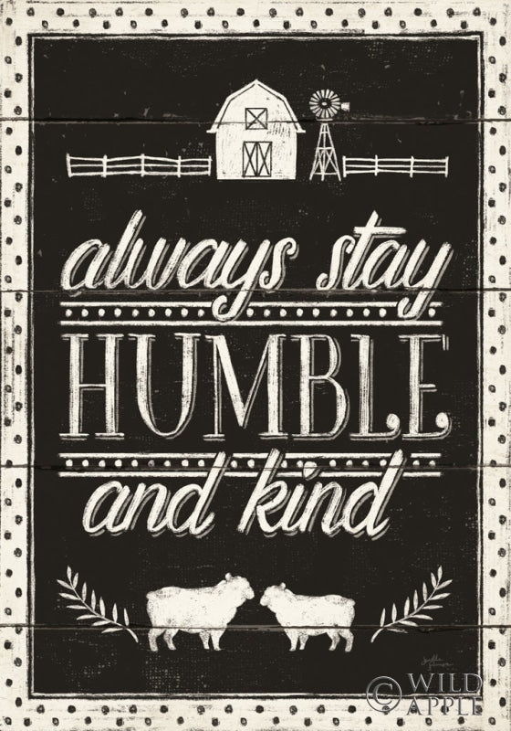 Reproduction of Country Thoughts IV Black v3 by Janelle Penner - Wall Decor Art