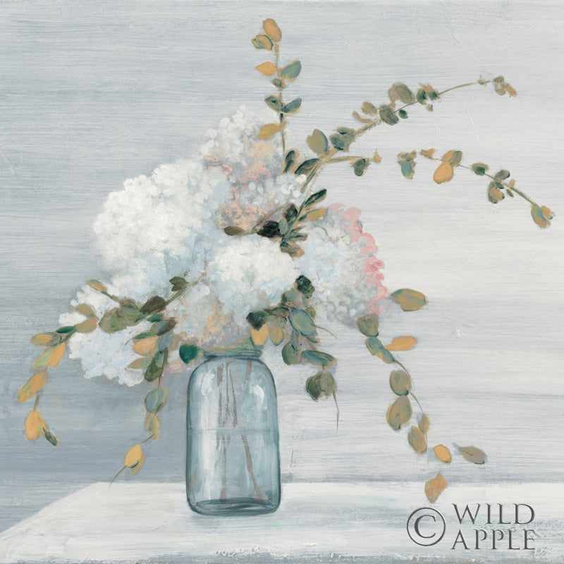 Reproduction of Morning Bouquet Blue Gray Crop by Julia Purinton - Wall Decor Art