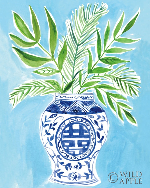 Reproduction of Elegant Chinoiserie II Crop by Farida Zaman - Wall Decor Art