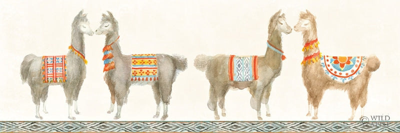 Reproduction of Festive Llama V by Danhui Nai - Wall Decor Art