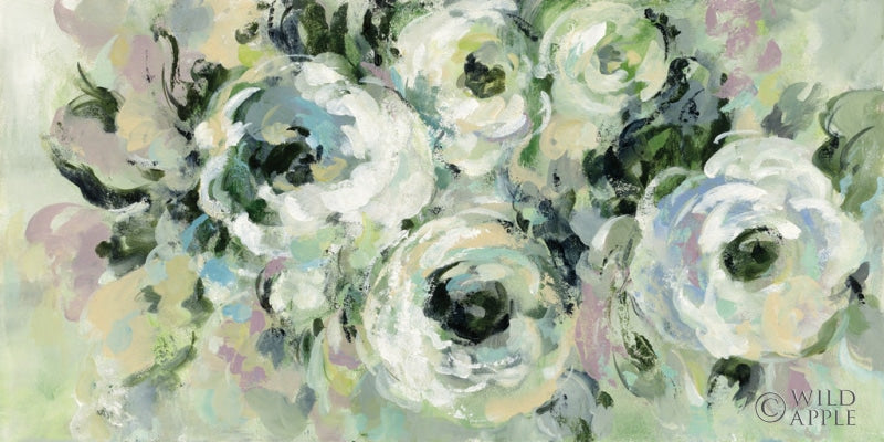 Reproduction of Sage and Lavender Peonies by Silvia Vassileva - Wall Decor Art