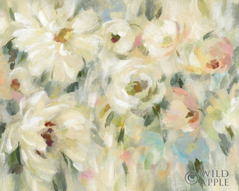 Reproduction of Expressive Pale Floral Crop by Silvia Vassileva - Wall Decor Art