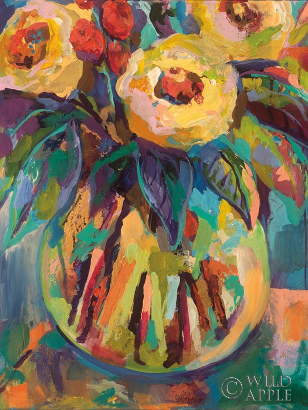 Reproduction of Round Vase Crop by Jeanette Vertentes - Wall Decor Art