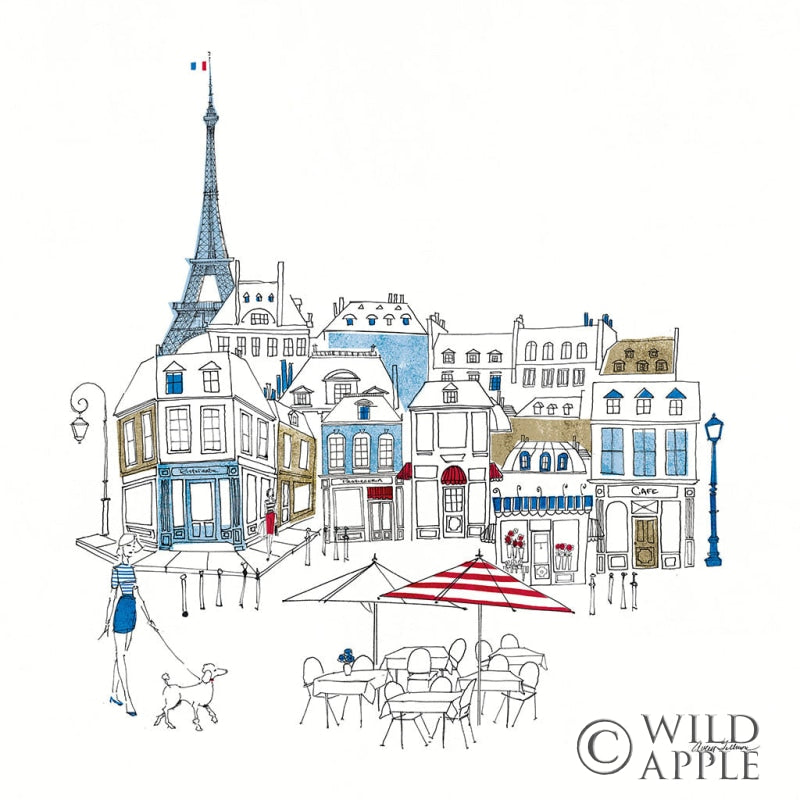 Reproduction of World Cafe II Paris Color by Avery Tillmon - Wall Decor Art