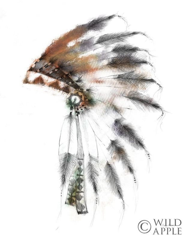 Reproduction of Indian Headdress by Avery Tillmon - Wall Decor Art