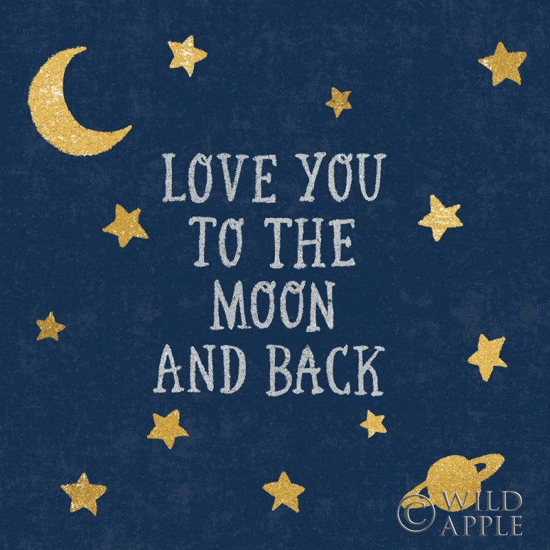 Reproduction of Love You To The Moon and Back by Moira Hershey - Wall Decor Art