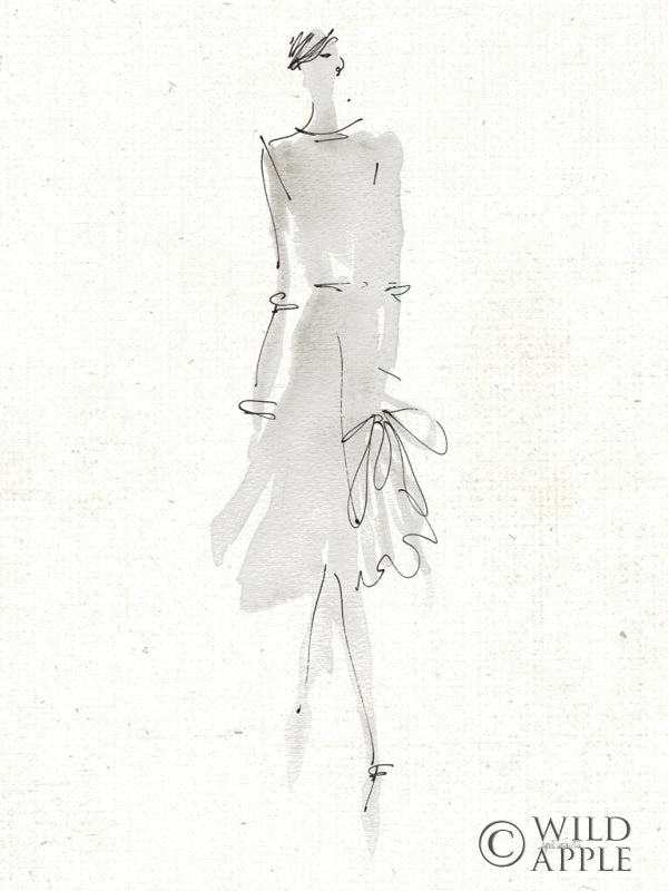 Reproduction of La Fashion I Gray v2 by Anne Tavoletti - Wall Decor Art