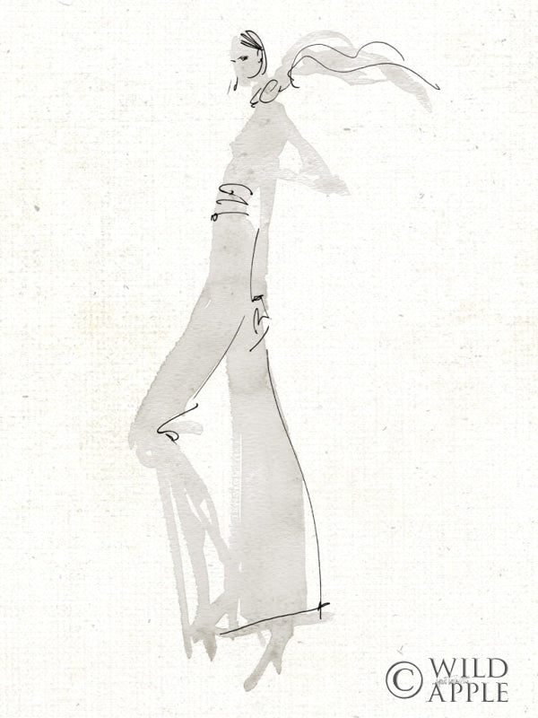 Reproduction of La Fashion III Gray v2 by Anne Tavoletti - Wall Decor Art