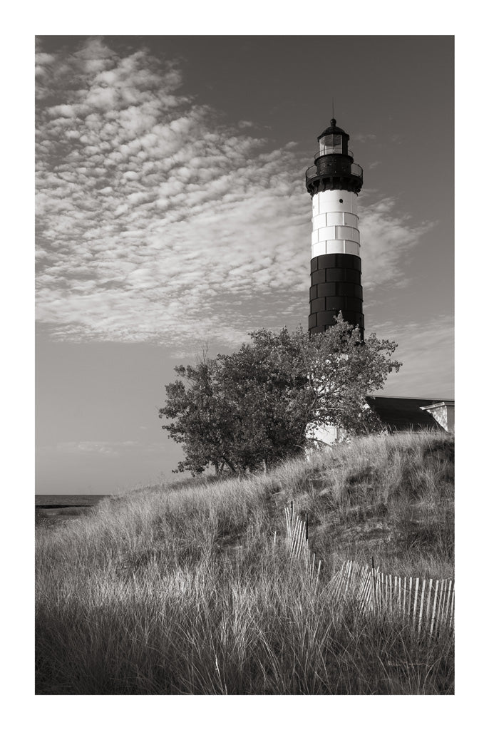 Reproduction of Big Sable Point Lighthouse II BW by Alan Majchrowicz - Wall Decor Art