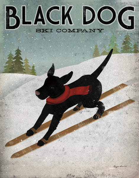 Black Dog Ski Posters Prints & Visual Artwork
