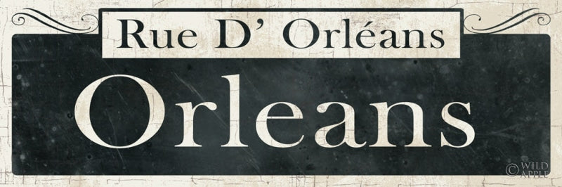Reproduction of French Quarter Sign II by Wild Apple Portfolio - Wall Decor Art