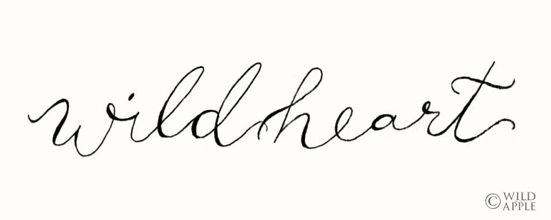 Reproduction of Wild Heart on White by Sue Schlabach - Wall Decor Art