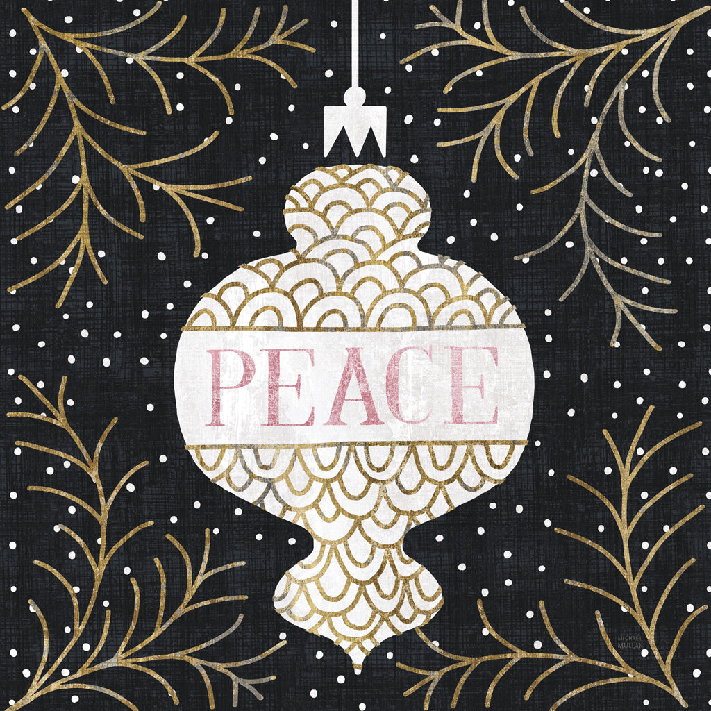 Jolly Holiday Ornaments Peace Metallic Posters Prints & Visual Artwork