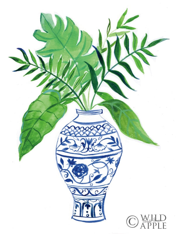 Reproduction of Elegant Chinoiserie I White by Farida Zaman - Wall Decor Art