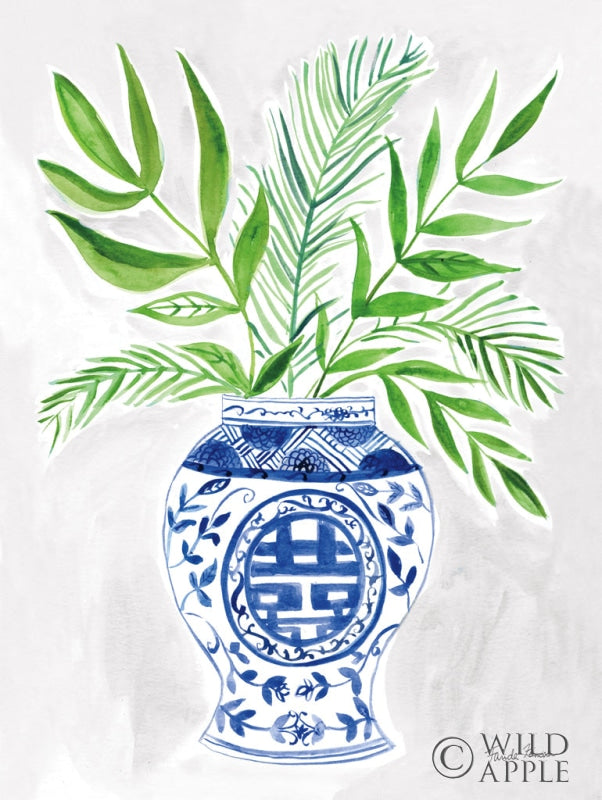 Reproduction of Elegant Chinoiserie II Gray by Farida Zaman - Wall Decor Art