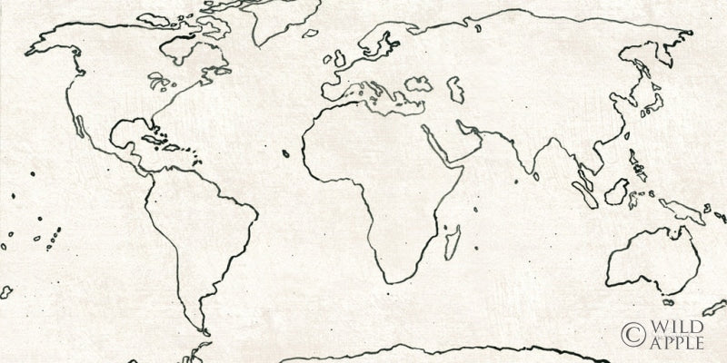 Reproduction of Sketch Map by Sue Schlabach - Wall Decor Art