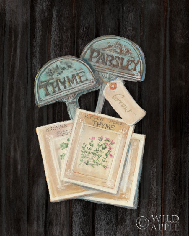 Reproduction of Seed Packs Black Wood by Carol Rowan - Wall Decor Art