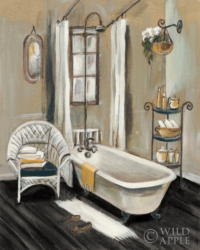 Reproduction of French Bath II Black by Silvia Vassileva - Wall Decor Art