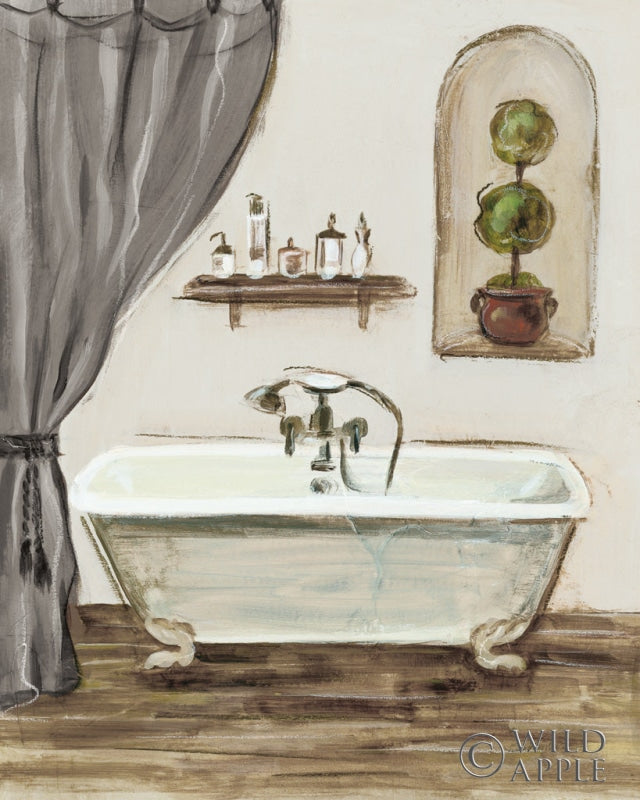 Reproduction of Tuscan Bath I Greige by Silvia Vassileva - Wall Decor Art