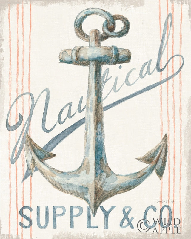 Reproduction of Floursack Nautical V by Danhui Nai - Wall Decor Art