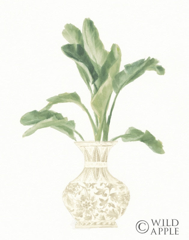 Reproduction of Palm Chinoiserie I Sage by Danhui Nai - Wall Decor Art